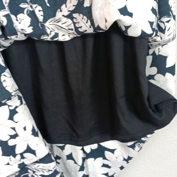 Intro Women's. Black & White Maxi A-Line floral skirt beaded tassels sz 12 boho - Picture 10 of 10